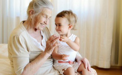 Over one in 10 women in their seventies and eighties regularly care for their grandchildren. 